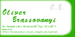 oliver brassovanyi business card